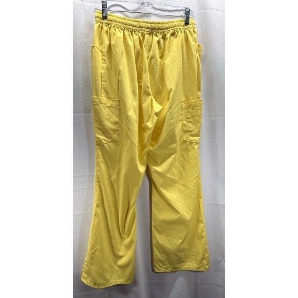 Reina Womens Yellow Flare-Leg Scrub Pants Size Medium - Picture 5 of 7